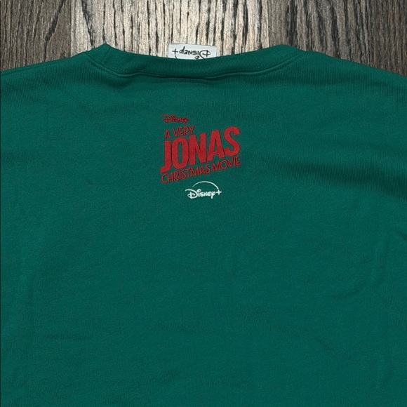 Disney A Very Jonas Christmas Movie Let it Bro Green Crewneck Sweatshirt - Picture 3 of 5